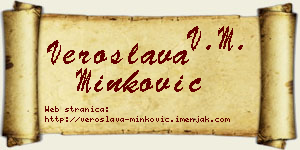 Veroslava Minković vizit kartica